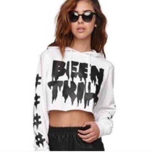 Been Trill Crop Hoodie Sweatshirt Cropped -‎ M - Picture 1 of 12